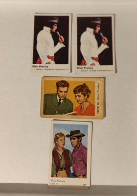 Andre samleobjekter, Elvis Presley kort, Gamle kort med billeder af Elvis Presley. De måler 7 x 4,5 