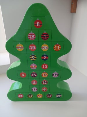 Pakkekalender - kalender, Genanvendelig julekalender i pap med små bokse man kan putte valgfri gave 