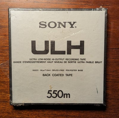 Tilbehør, Sony, Spolebånd ubrugt , Perfekt, Sony bånd til spolebåndoptager.
2 stk Sony 7" 550m i (næ