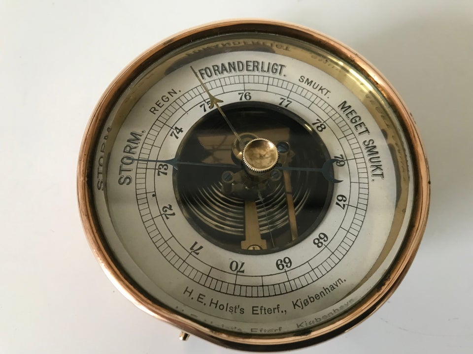 Barometer, bord model , H.E. Holst's efterfølger