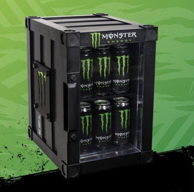 Mini Cooler, Minikøleskab Monster TE Cooler i G Series. 
Kanonfedt køleskab fra Monster med plads ti