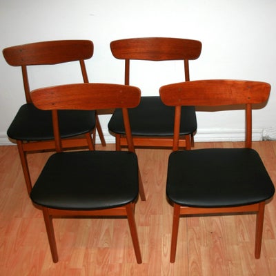Spisebordsstol, Teak, 4 stk flotte teak spisebordsstole i meget pæn stand
895kr pr stk eller 3200kr 