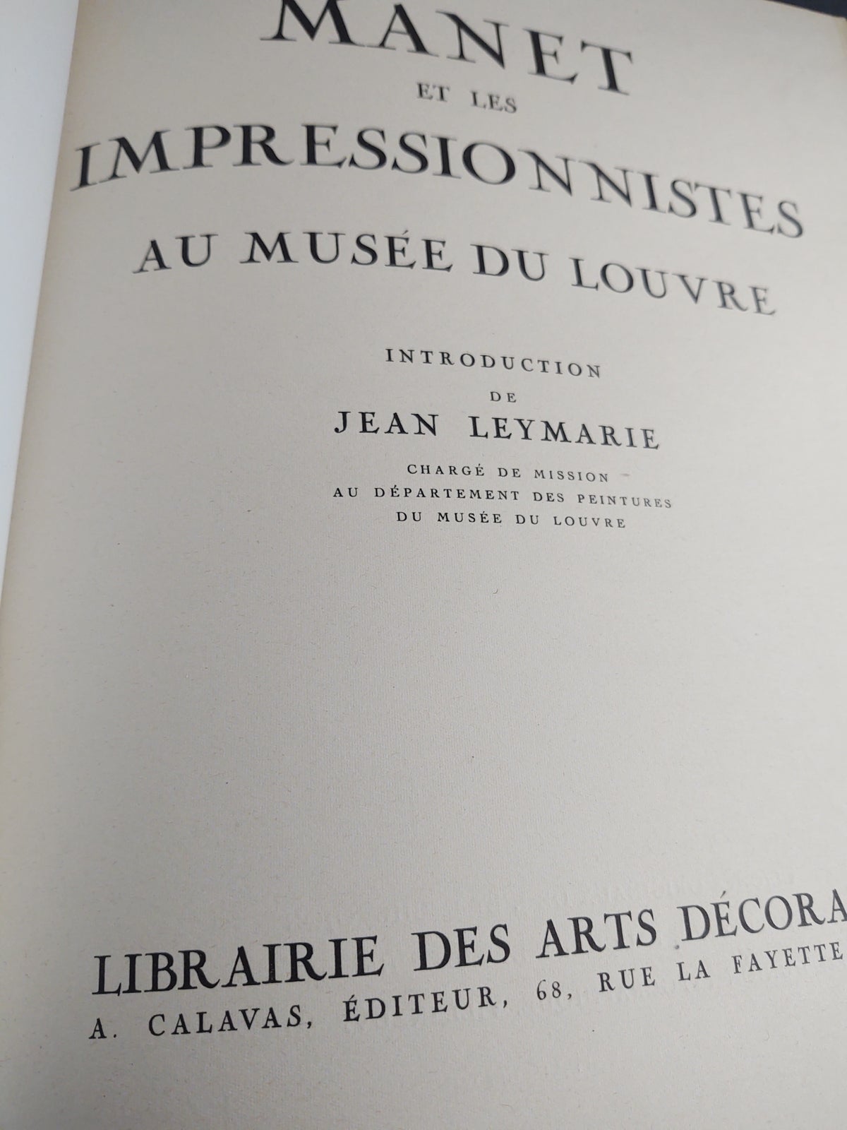 Kunst katalog, Manet et les impressionistes au Musée du