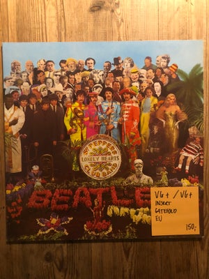 LP, The Beatles, Sgt. Pepper's Lonely Hearts Club Band, Fremragende plade med intakt ark.

Se info p