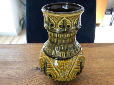 Vase, Vase, West Germany, West Germany keramikvase olivengrøn Ø13xH20,5cm
