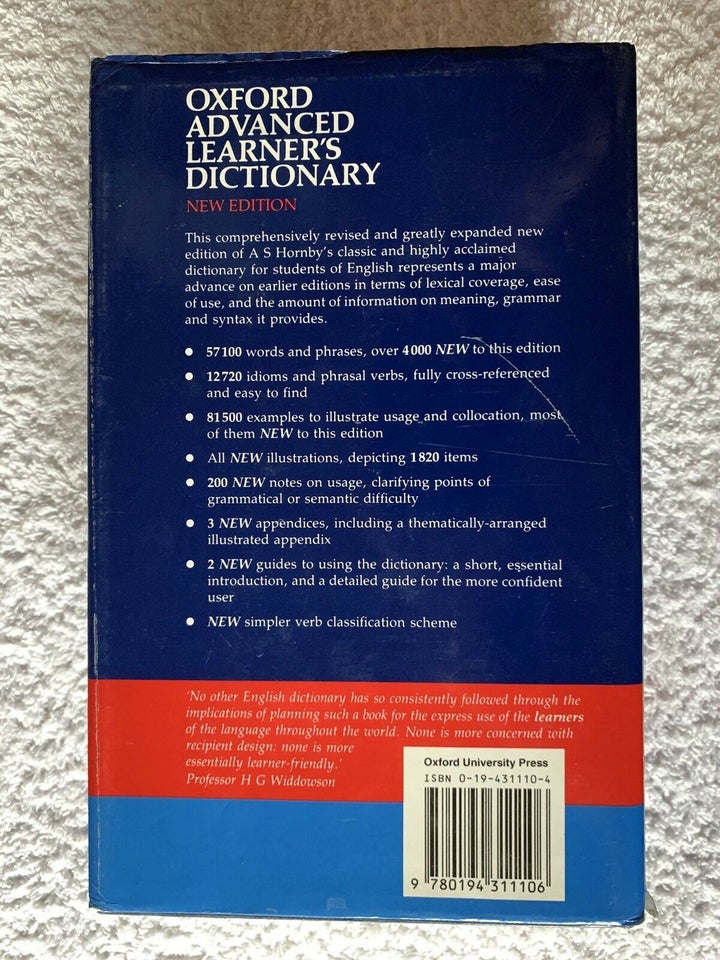 Oxford Advanced Learner's Dictionary, A.P. Cowie (red), år