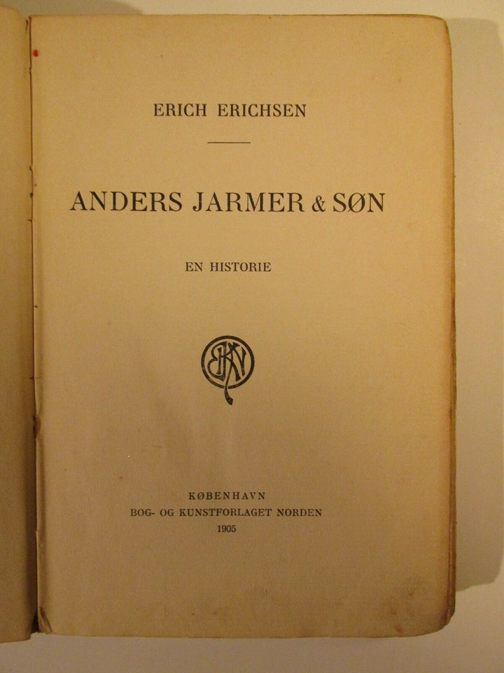 Anders Jarmer & søn, Erich Erichsen, genre: roman
