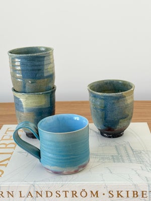 Keramik, Keramik kopper i smukke farver, Fineste Keramikkopper/krus. De forskelligfarvede koster 50k