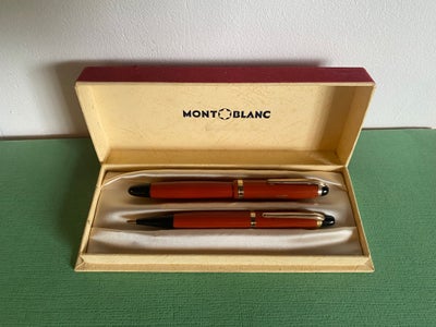 Fyldepen, Montblanc 212 “Coral Red”, Montblanc fyldepen- og drejeblyant sæt fra 1950’erne i original