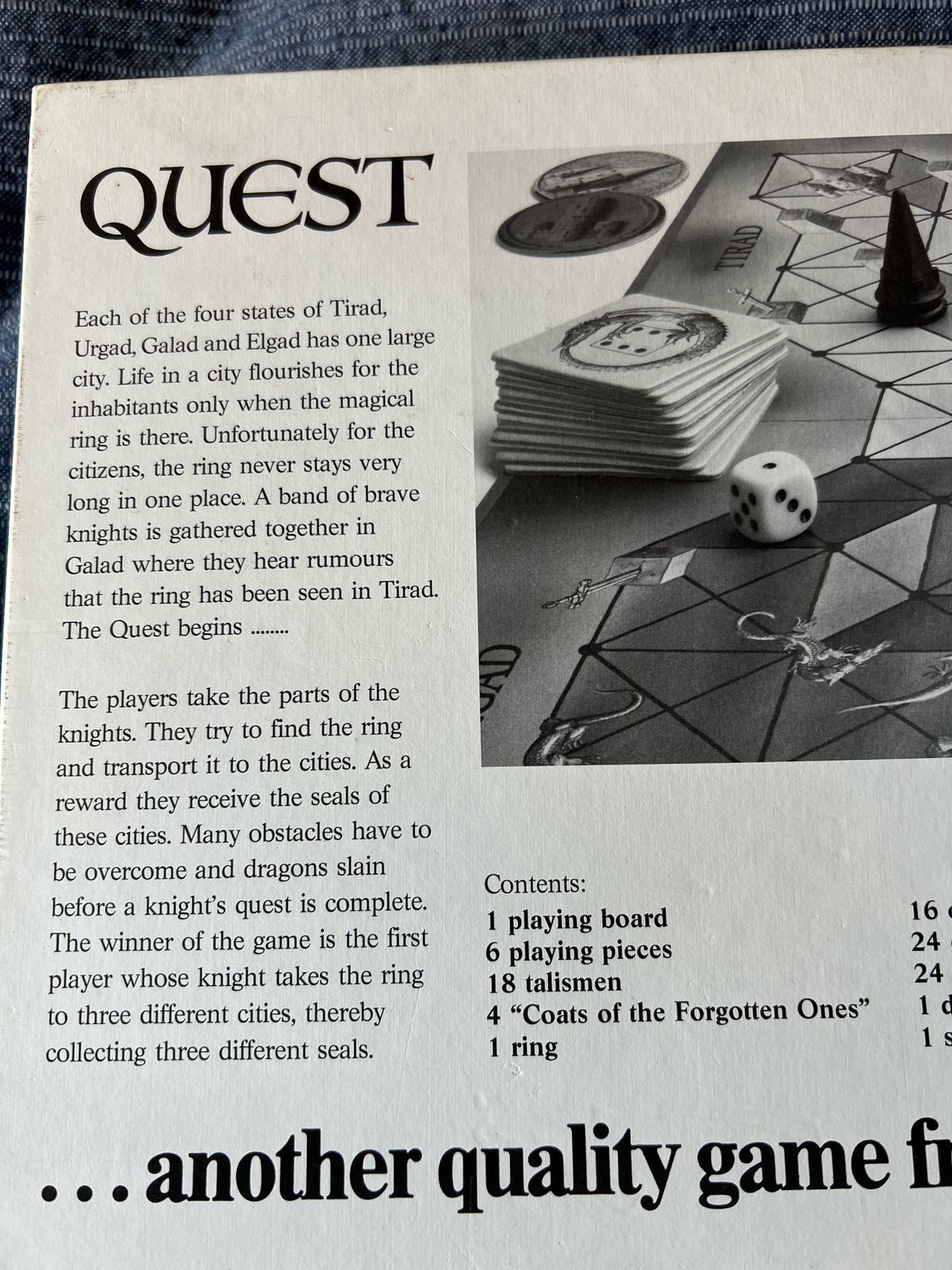 Quest, Familie, brætspil