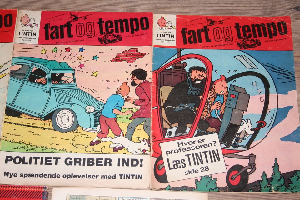 Tintin ( Fart og Tempo ), Tegneserie