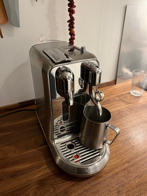 Nespresso Creatista Plus  , Sage, Meget velholdt maskine som ofte er blevet afkalket. Fremstår med m