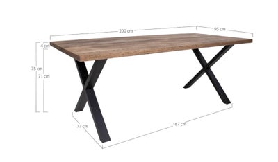 Spisebord, Planke, b: 95 l: 200, ALDRIG BRUGT

Købt i sommer 2023. Samlet. Aldrig brugt. Ingenting h