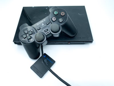 Playstation 2, PS2 Slim Med 1 Controller Og Memory Card, PS2 Slim Med 1 Controller Og Memory Card sa