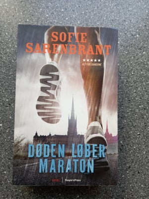 Døden løber maraton, Sofie Sarenbrandt, genre: krimi og spænding, Bogen er paperback i pæn stand se 