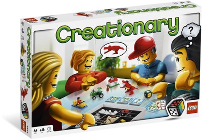 LEGO 3844 Creationary, Familiespil, brætspil, LEGO 3844 Creationary
Fin stand - alle dele er der.

S
