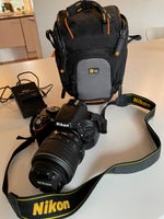 Nikon D5100, 16,2 megapixels, 18-55 x optisk zoom