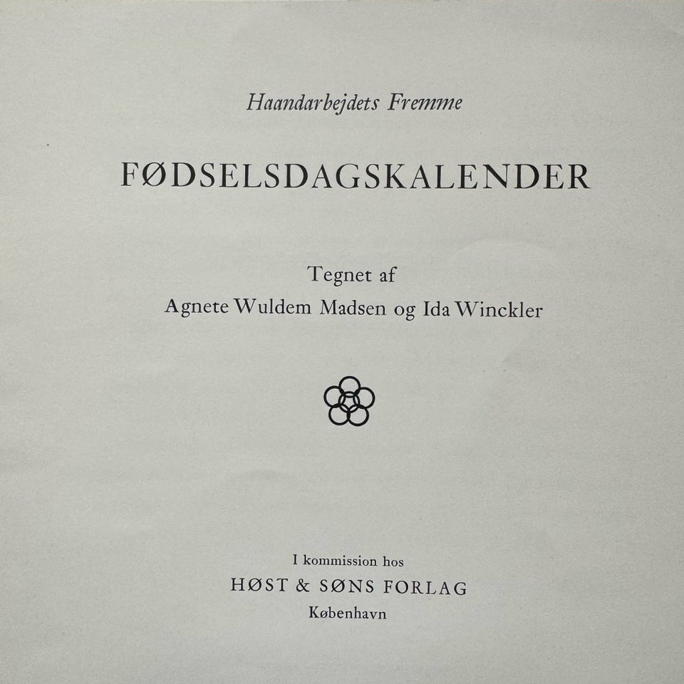 DANSKE NAVNEKLUDE / FØDSELSDAGSKALENDER, Agnete Wuldum