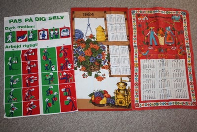 Retro Håndklæde / viskestykke, Retro Håndklæde / viskestykke
Retro viskestykke kalender fra 1977
Ret