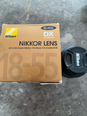 Nikon linse, Nikon, AF-S DX zoom-Nikkor 18-55mm f/3.5-5., Perfekt, Original emballage. Anvendt få ga
