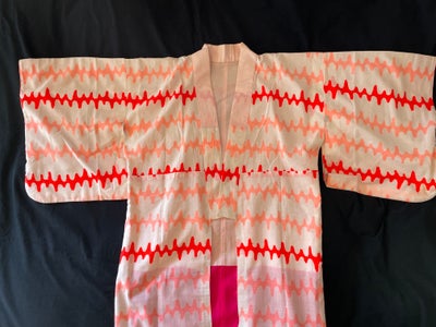 Kimono, Bomulds kimono i pink, Ukendt/traditionel, str. One size,  Pink, hvid, lys lyserød, orange, 