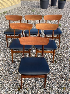 Anden arkitekt, stol, 5 -  Teak spisebords stole Schønning & Elgaard 6 stk ,med svævende sæder som s