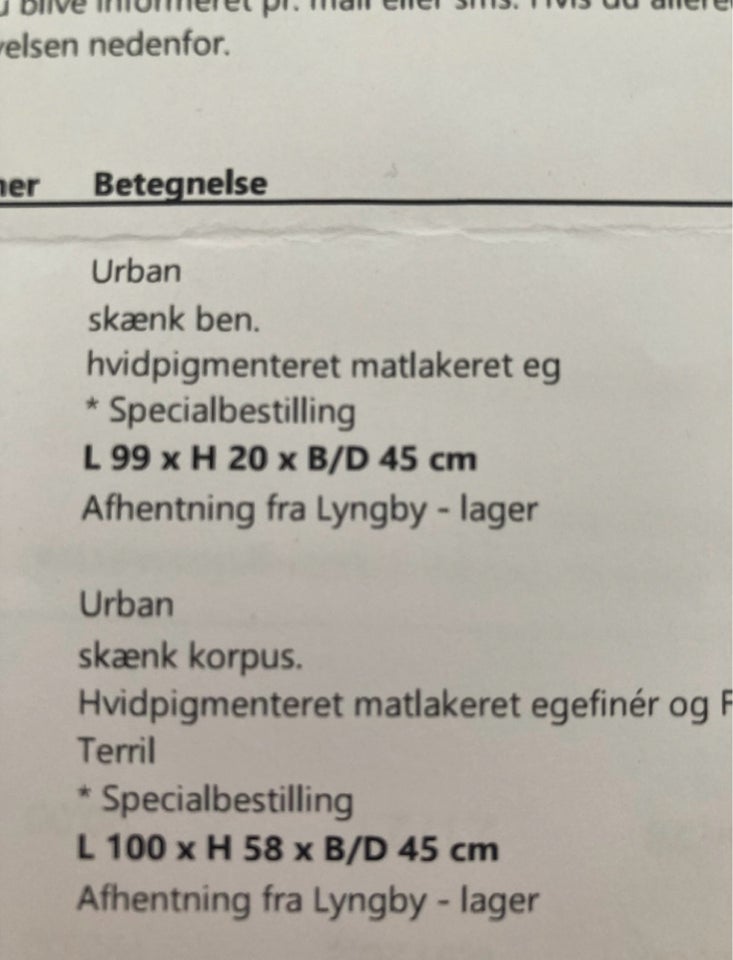 Skænk, egetræ