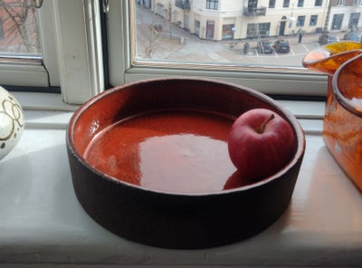 Sjælden keramik skål, Knapstrup Keramik, Det er en sjælden, stor og rigtig flot keramik skål med ora