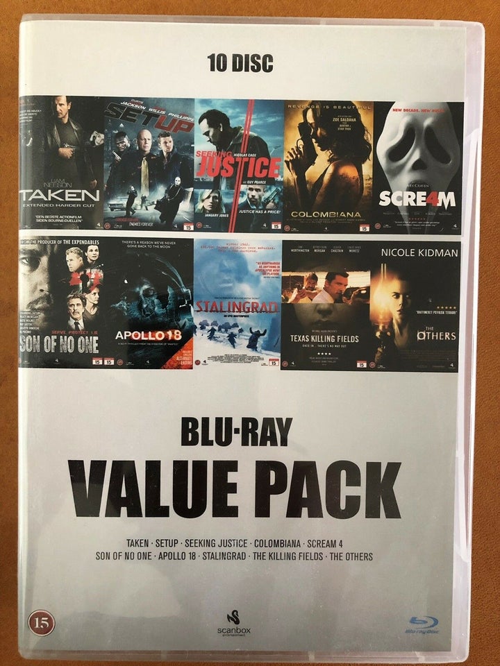 10 Disc Blu-Ray value pack, Blu-ray, action