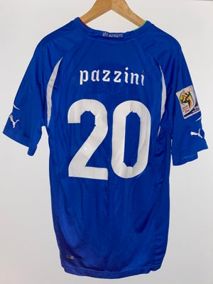 Fodboldtrøje, Italien, Giampaolo Pazzini, Puma, str. XL, Italien VM 2010 Hjemmebanetrøje med Giampao