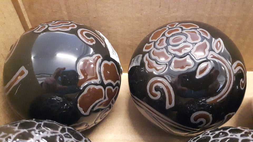 Keramik kugler fors.mønster og farver, Dekorations- Pynt