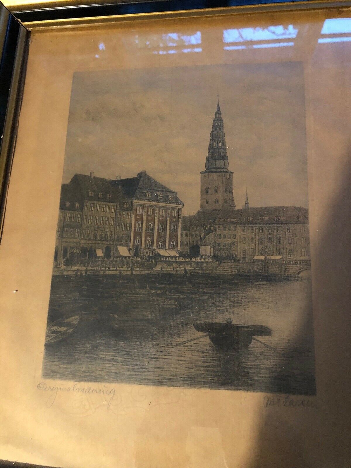 Radering, M. F. Larsen, motiv: København