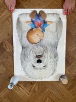Plakat - Børneplakat, Boy with sheep dog, motiv: Hund