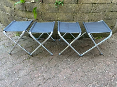 Stol, 4 stk fine kvalitets camping klap stole som nye op til 100kg sælges samlet ialt