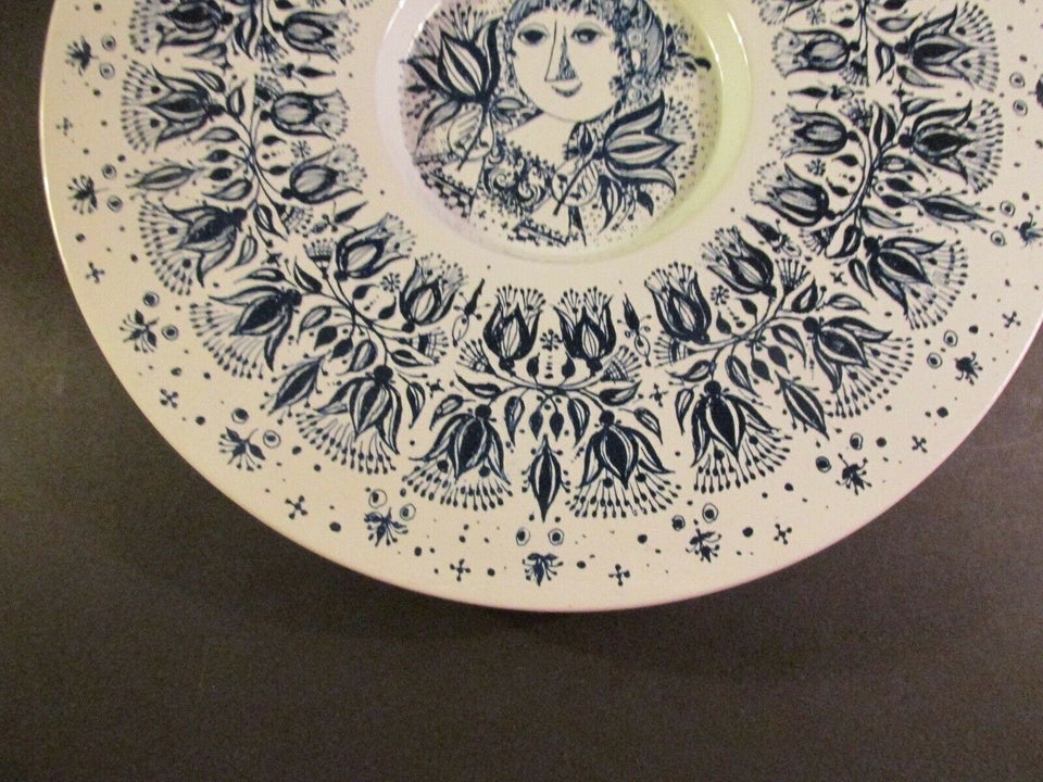 Keramik, Bjørn Wiinblad, rundt fad nr. 3057/1242.