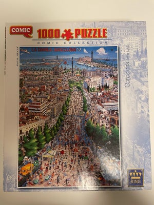 Barcelona, Comic collection , puslespil, Puslespil med 1000 brikker med motiv fra Barcelona. 
Alle b