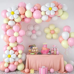 Pastel balloon garland  1 års fødselsdag, Dåbsfest, Fødselsdag