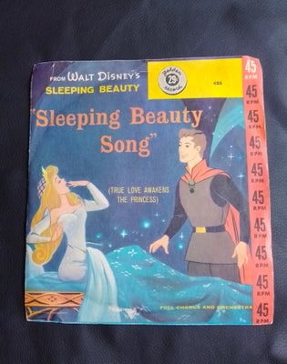 Single, Walt Disney's, Sleeping Beauty Song, Børne-LP, Meget flot vinyl, højest lidt overflade hairl