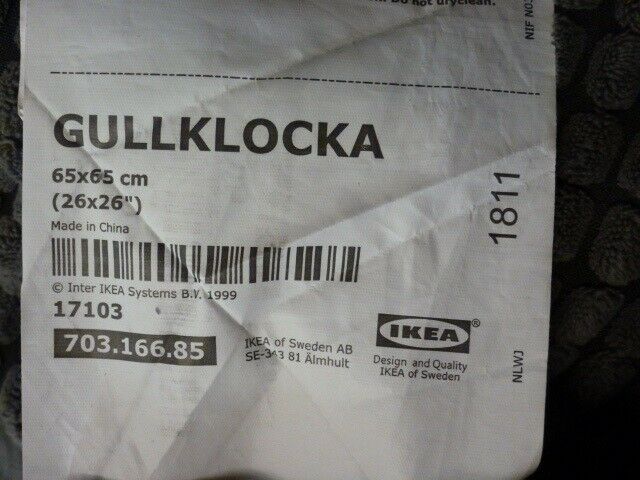 12 puder IKEA 65x65 cm med Pudebetræk, grå, GULLKLOCKA IKEA.