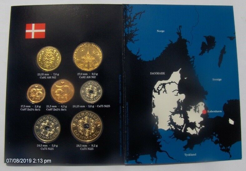 Danmark, mønter, 1992