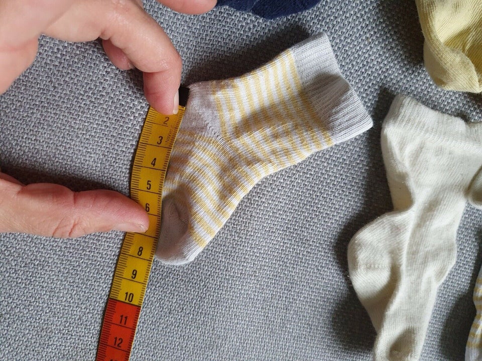 Strømper, 5 par babystrømper, 8-9 cm