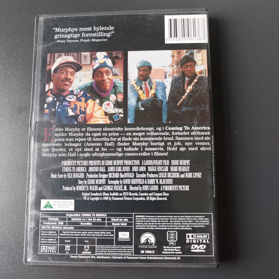 Coming To America. Eddie Murphy, instruktør John Landis,