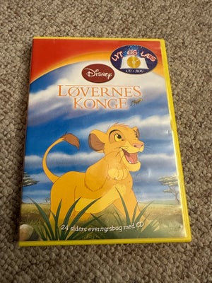 Lyt og læs løvernes konge, Disney, Cd’en er helt fin, bogen mangler første side, men har ingen betyd