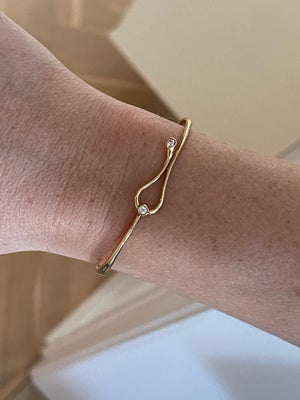 Armbånd, guld, Georg Jensen, Magic 18K guld armring med diamanter - er som nyt og certifikat og æske