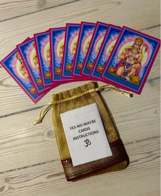 Andre samleobjekter, Spirituelle indiske Hanuman kort, Smukke indiske Hanuman tarot-kort YES / NO ko