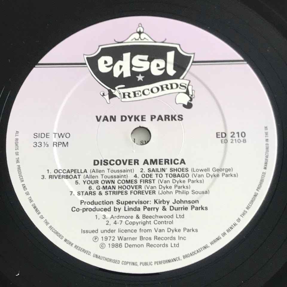LP, Van Dyke Parks, Discover America