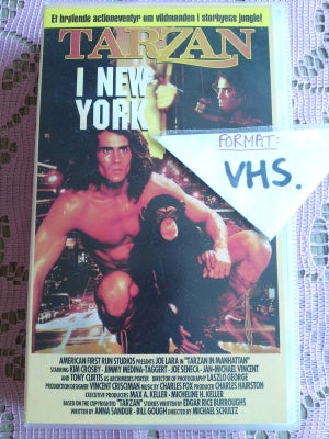Action, Tarzan i new york , instruktør Michael schultz, Hyggelig actionkomedie på VHS, fra 1989, spi