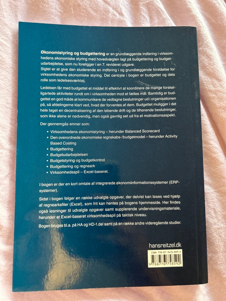 Økonomistyring og budgettering, Jens Ocksen Jensen, emne: