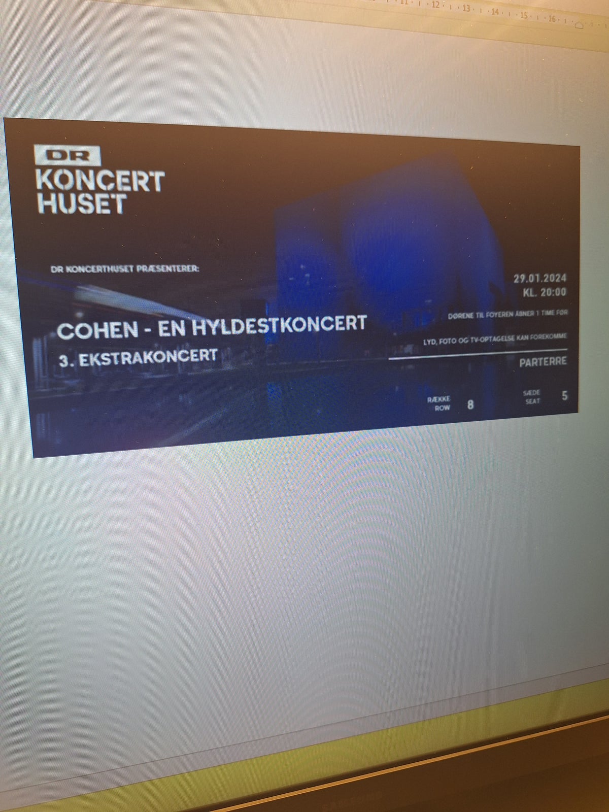 Cohen - en hyldestkoncert, Koncert, DR-Byen