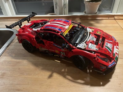 Lego Technic, Ferrari 488 GTE (42125), Ferrari 488 GTE “Af Corse #51”. Samlet én gang. Som my. Manua